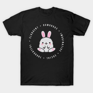 cute chinese zodiac | rabbit | personality traits | eloquent, humorous, imaginative, social, thoughtful T-Shirt